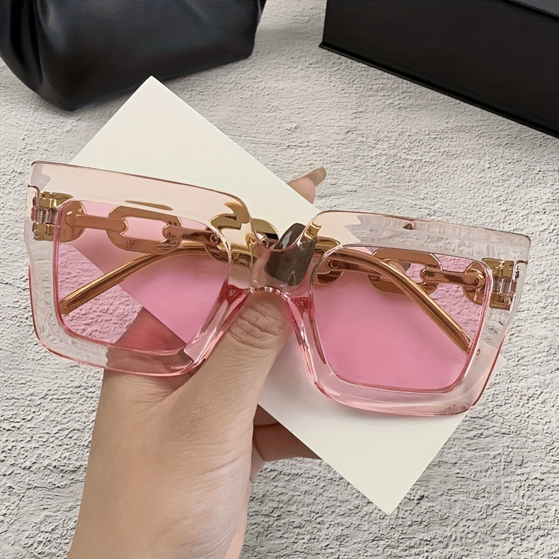 Luxury Oversized Square Fashion Glasses 2pcs