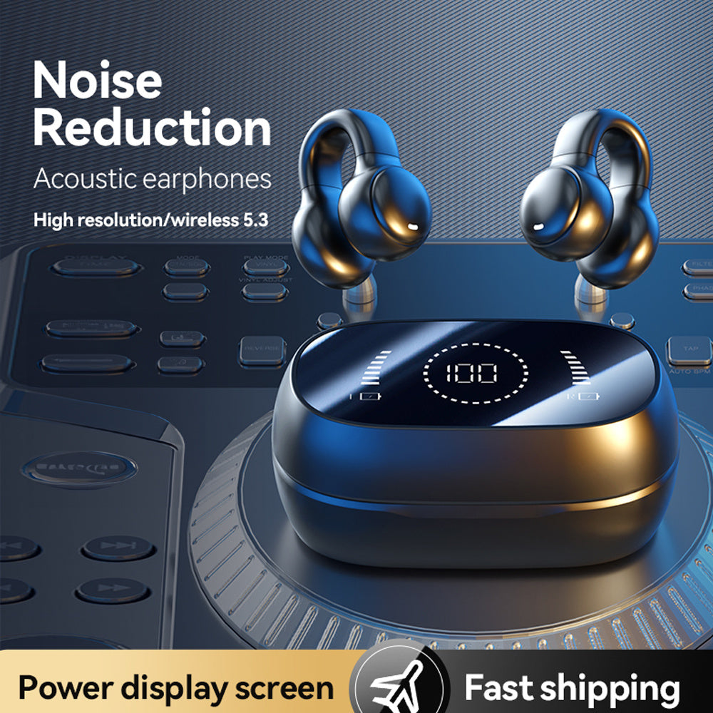 Wireless Sports Earbuds - Sweat-Resistant Ear Clip Earphones