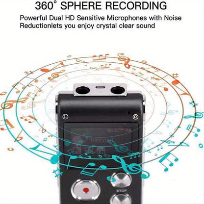 1pc Digital Voice Recorder - 8GB Mini Audio Recorder with MP3 Player Compatibility, One-Click Recording, 20 Hours Playtime, Built-in Microphone