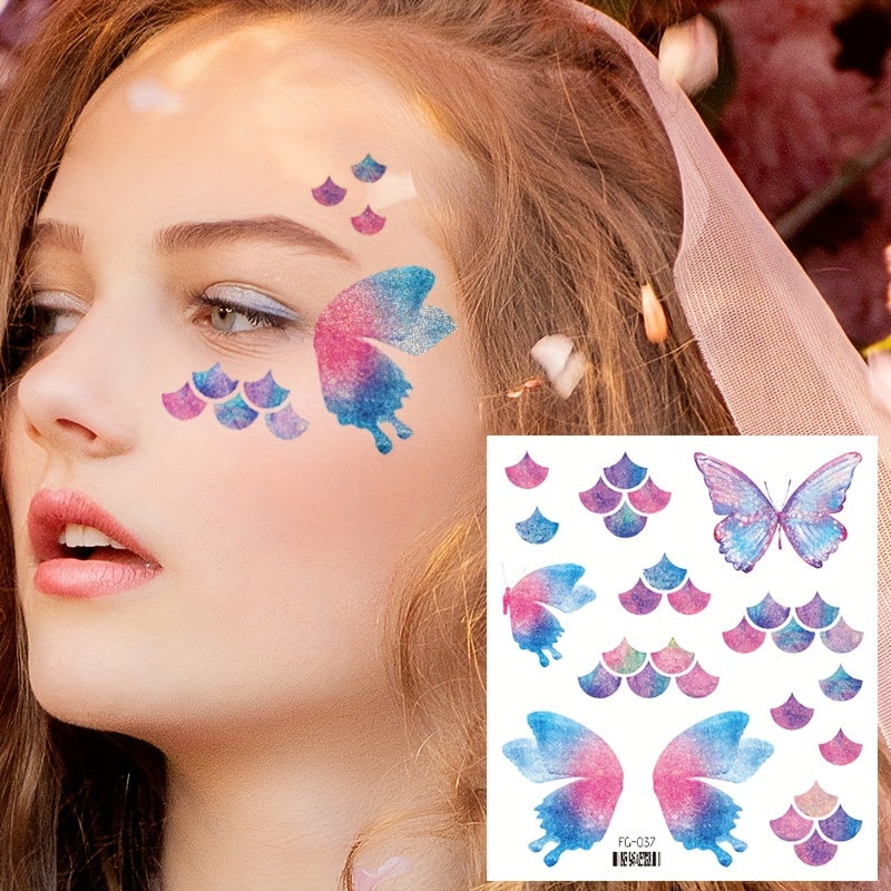 Glitter Face Tattoo Stickers
