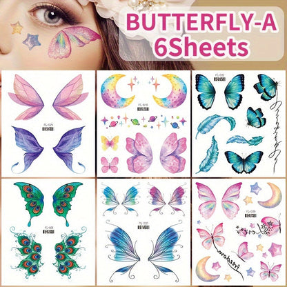 Glitter Face Tattoo Stickers
